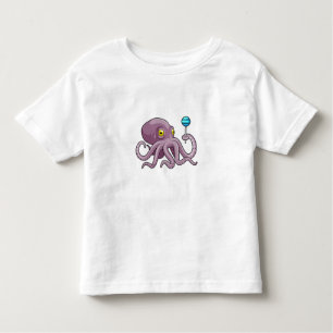 Octopus with Lollipop Toddler T-Shirt