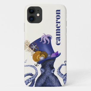 Octopus with Nautical Hat Case-Mate iPhone Case