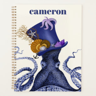 Octopus with Nautical Hat Planner
