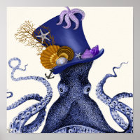 Octopus with Nautical Hat