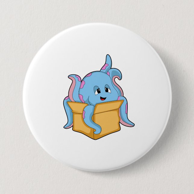 Octopus with Packet.PNG 7.5 Cm Round Badge (Front)