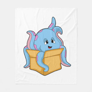 Octopus with Packet.PNG Fleece Blanket