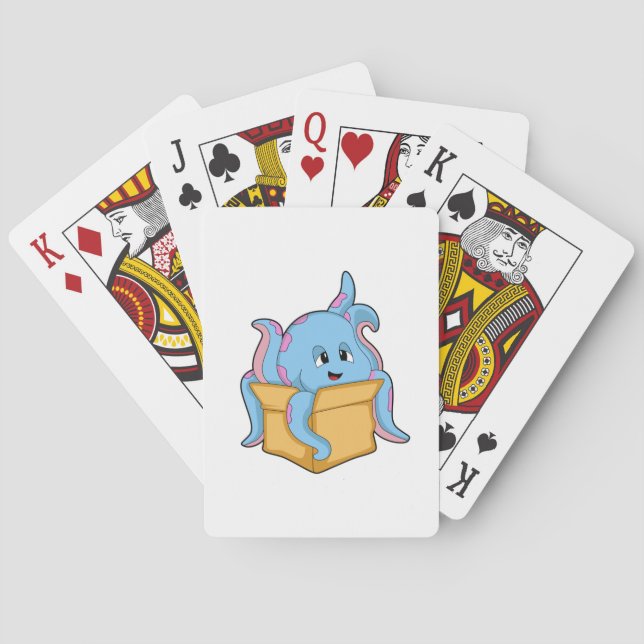Octopus with Packet.PNG Playing Cards (Back)