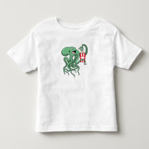 Octopus with Popcorn Toddler T-Shirt