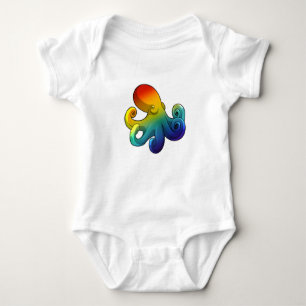 Octopus with Rainbow Baby Bodysuit