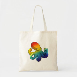 Octopus with Rainbow Tote Bag