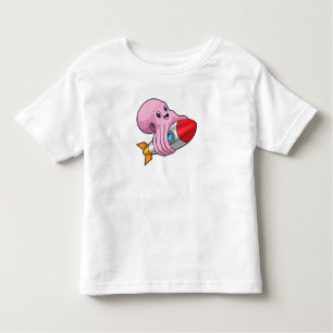 Octopus with Rocket Toddler T-Shirt