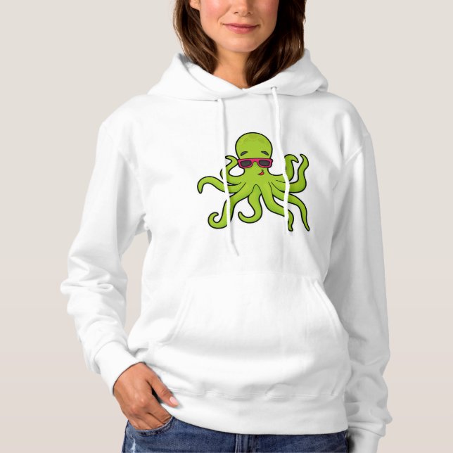 Octopus with Sunglasses Hoodie (Front)
