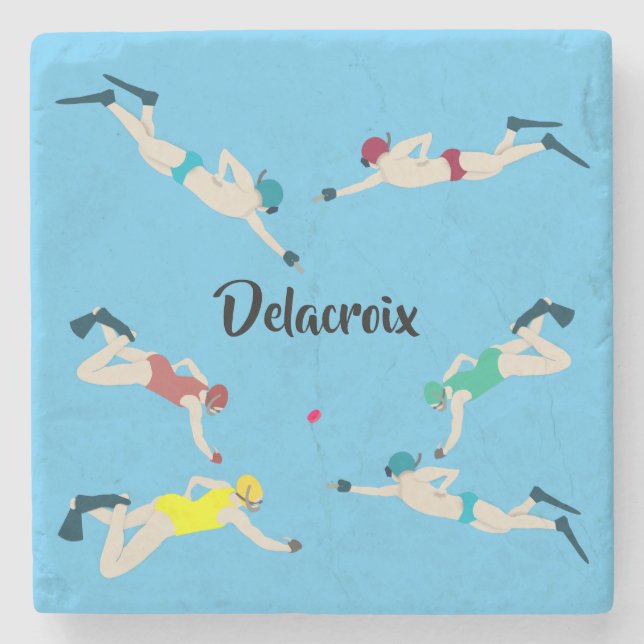 Octopush Stone Coaster (Front)