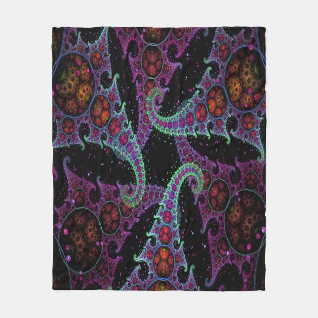 Octopus's Garden Fleece Throw Blanket (Front)