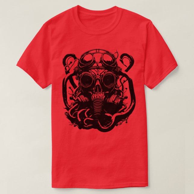 octopuswith gasmask T-Shirt (Design Front)