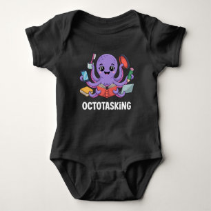 Octotasking Creature in Multitask Mode Baby Bodysuit