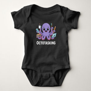 Octotasking Creature in Multitask Mode Baby Bodysuit