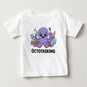Octotasking Creature in Multitask Mode Baby T-Shirt