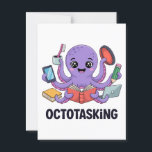 Octotasking Creature in Multitask Mode Postcard<br><div class="desc">This witty sea creature juggles chaos with eight arms. A fun tribute to the multitasking madness we all know too well.</div>