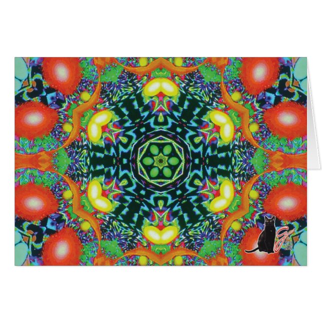 Ocular Kaleidoscope Greeting Card (Front Horizontal)