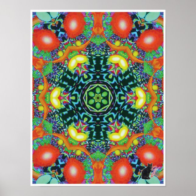 Ocular Kinetic Collage Kaleidoscope Poster (Front)