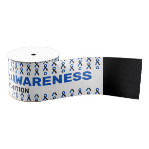 Ocular Melanoma Awareness Pattern Ribbon Grosgrain Ribbon