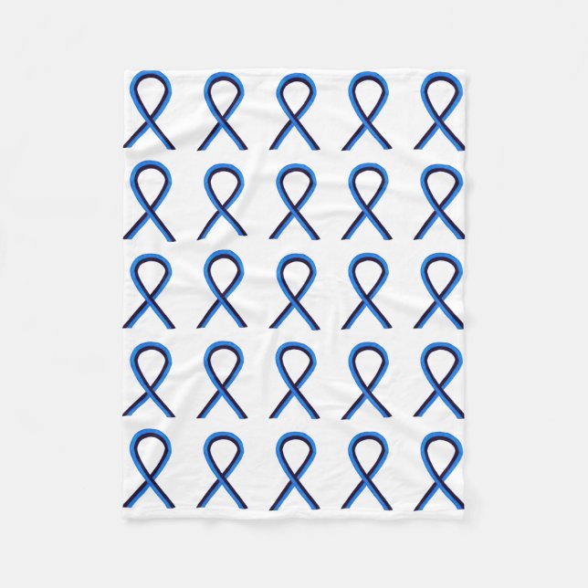 Ocular Melanoma Awareness Ribbon Fleece Blankets (Front)