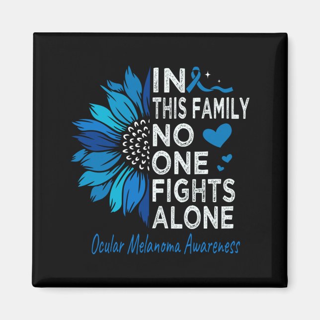 Ocular Melanoma Awareness Sunflower Support Ocular Magnet (Front)