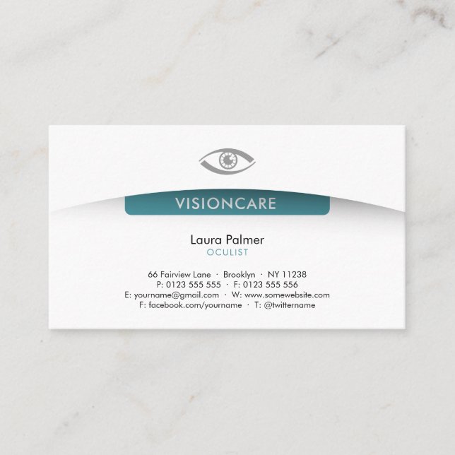 Oculist | Optican Professional Business Card (Front)