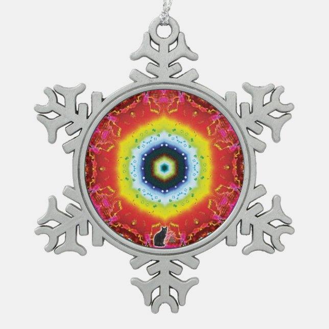 Oculus Kaleidoscope Snowflake Ornament (Front)
