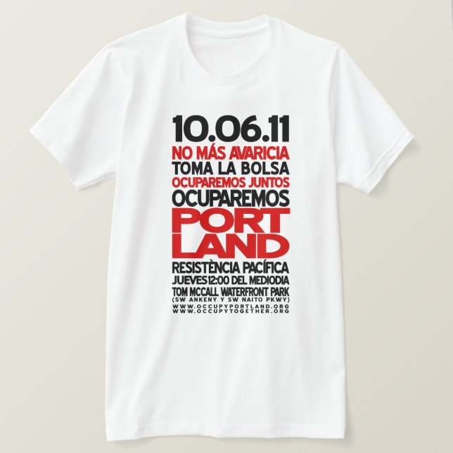 Ocuparemos Portland T-Shirt (Design Front)