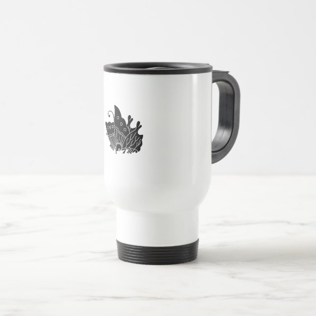 Oda butterfly travel mug (Front Right)