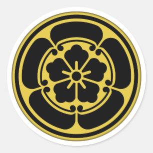 Oda Clan Kamon Classic Round Sticker