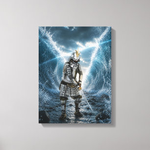 Oda Nobunaga Samurai Armor Water 12x16 Canvas Print