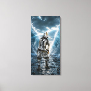 Oda Nobunaga Samurai Armor Water 16x32 Canvas Print