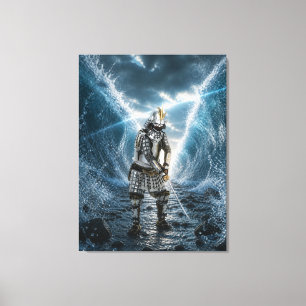 Oda Nobunaga Samurai Armor Water 30x40 Canvas Print