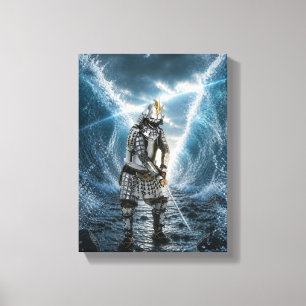 Oda Nobunaga Samurai Armor Water 9x12 Canvas Print