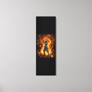 Oda Nobunaga Samurai Armour Fire 16x48 Canvas Print