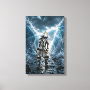 Oda Nobunaga Samurai Armour Water 12x18 Canvas Print