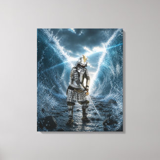 Oda Nobunaga Samurai Armour Water 20x24 Canvas Pri Print