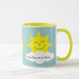 ODAAT Happy suns yellow ringer mug