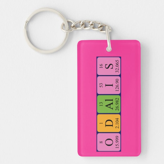 Odalis periodic table name keyring (Front)
