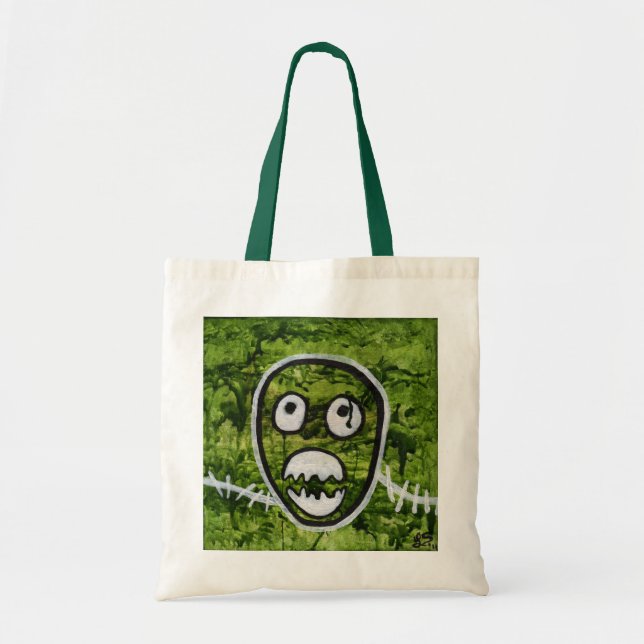 Odd Bone Fellow Goth Horror Skeleton Monster Art Tote Bag (Front)