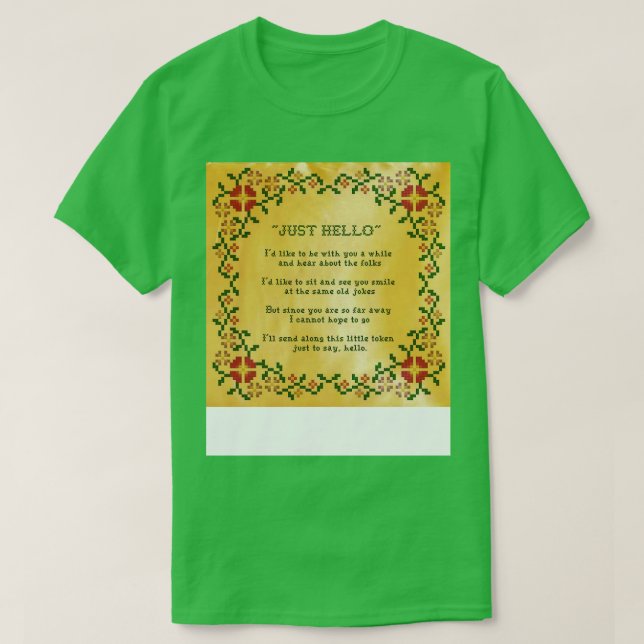 Odd Couple Just Hello T-Shirt (Design Front)