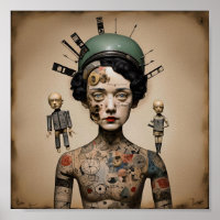Odd Doll Surrealist AI image 007 P
