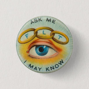 Odd Fellows "Ask Me I May Know" 3 Cm Round Badge