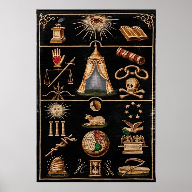 Odd Fellows Emblematic Tracing Board Chart (Front)
