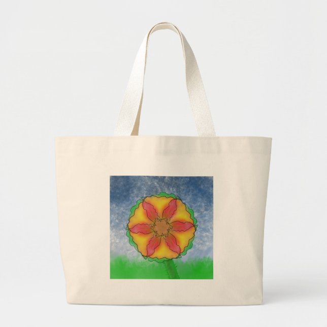 Odd Flower Large Tote Bag (Front)