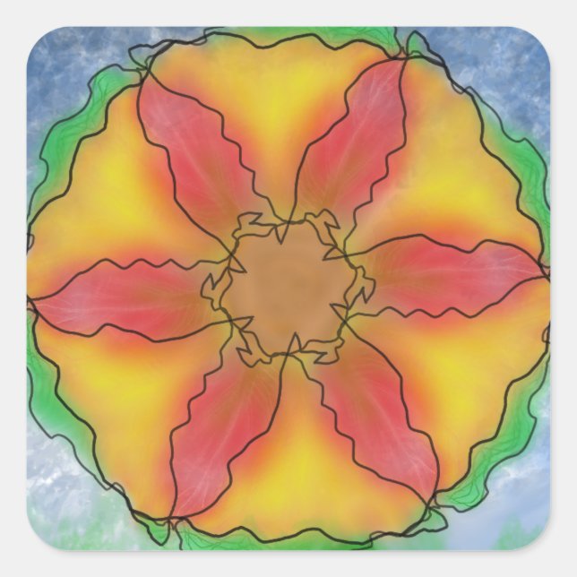 Odd Flower Square Sticker (Front)