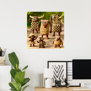 Odd Friends – Forest Chequered & Dots Clan Poster