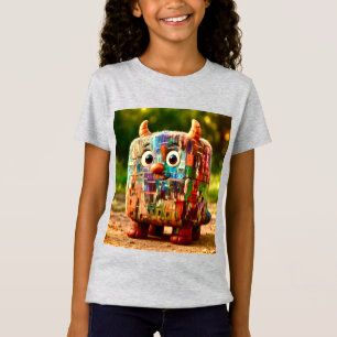 Odd Friends – Patchwork Cube Monster Poster T-Shirt
