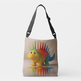 Odd Friends – Rainbow Dino Poster Crossbody Bag