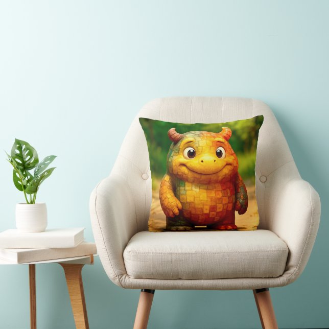Odd Friends – Rainbow Tile Monster Poster Cushion (Chair)