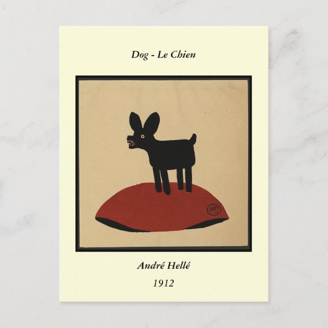 Odd Funny Looking Dog - Colourful Book Illustratio Postcard (Front)